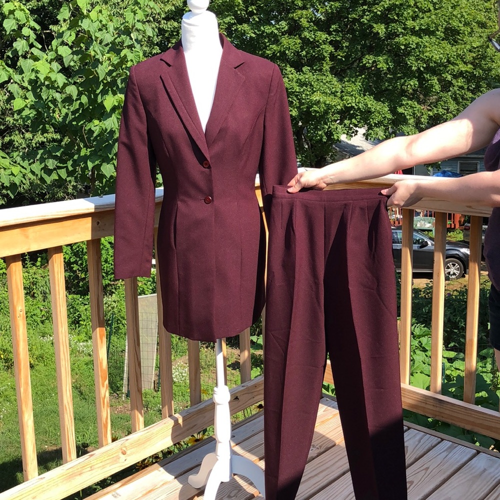 Kasper maroon/purple dress pant